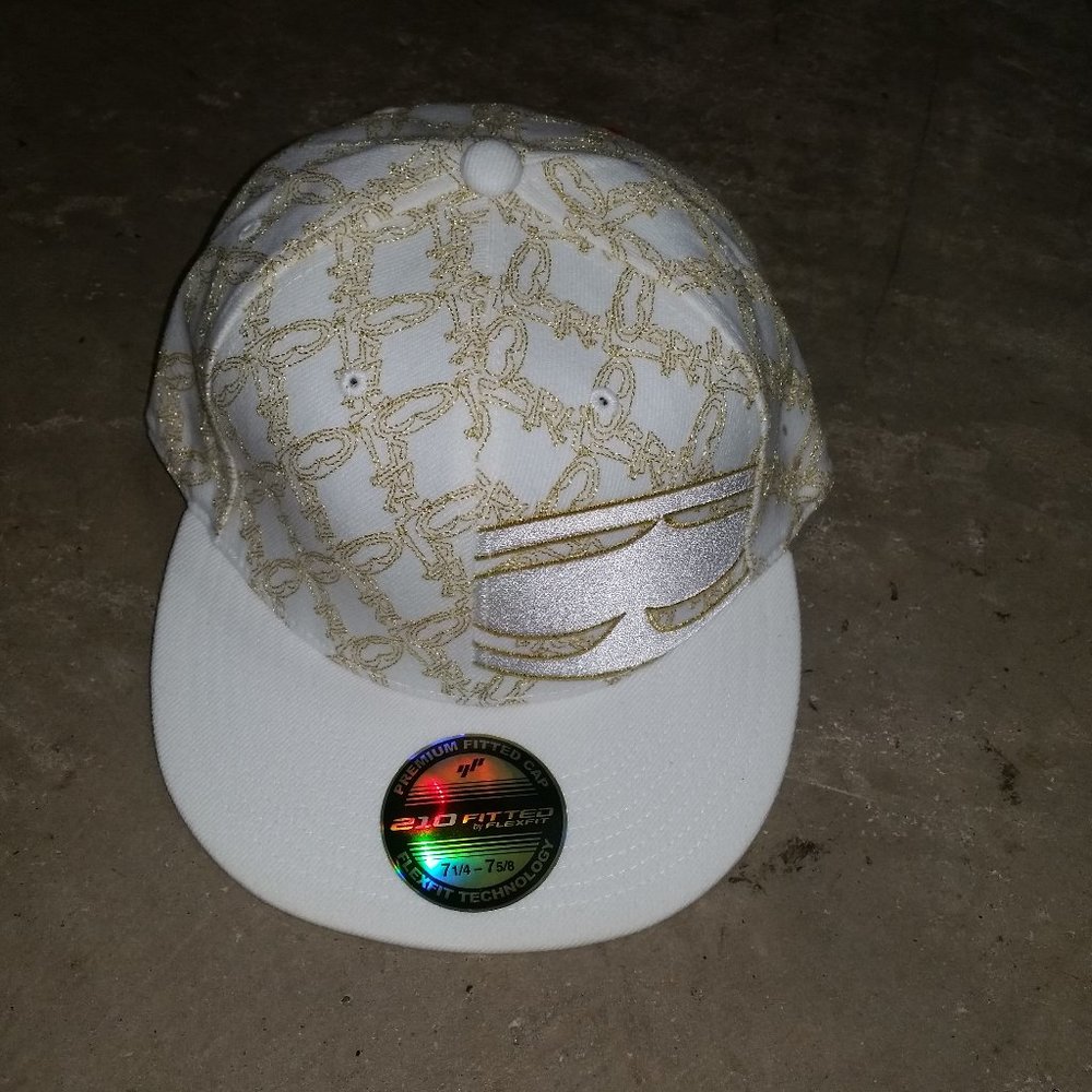 SRH Baseball Cap Hat White and Gold